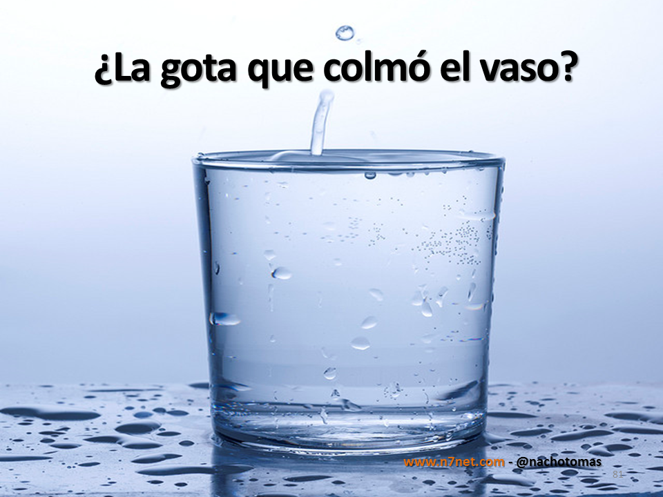 La gota que colma el vaso